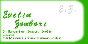 evelin zombori business card